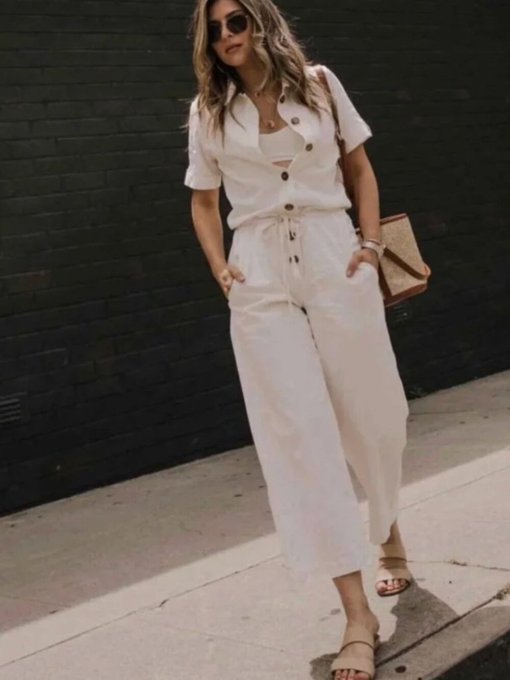 SEZANE Bennie Jumpsuit Ecru 38 6 - classic French chic style